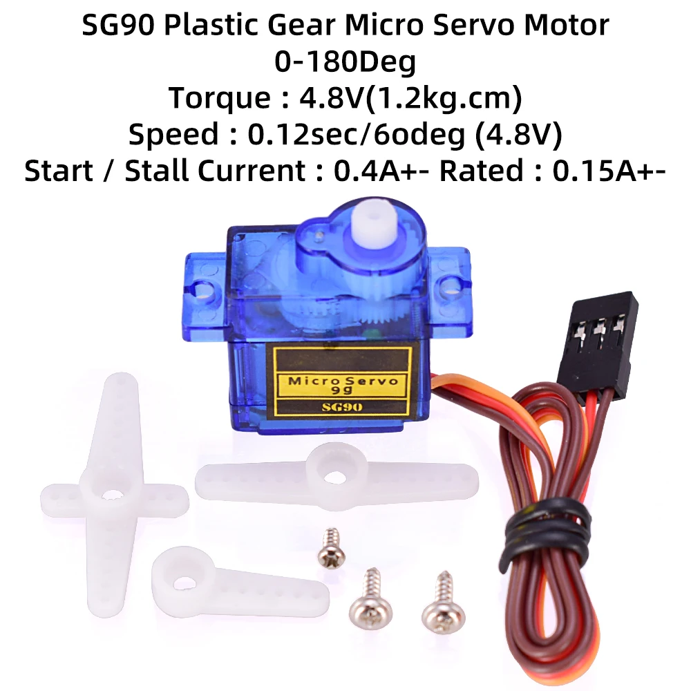MG995 MG996r SG90 9 g MG90s Metall-/Kunststoffgetriebe 180-Grad-Mikroservomotor-Set für RC-Flugzeuge