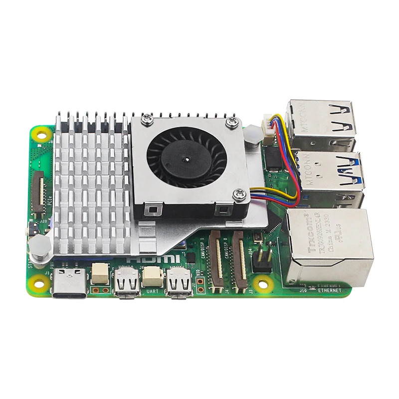 Raspberry Pi 5, aktiver Kühler, Aluminium-Kühlkörper, PWM-Lüfter – Bild 4
