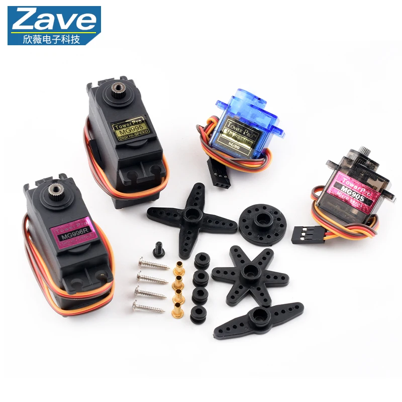 SG90 MG90S MG945 MG995 MG996 Servomotor geeignet für Arduino UNO DIY Roboterarm Hubschrauber Schiffsmodell