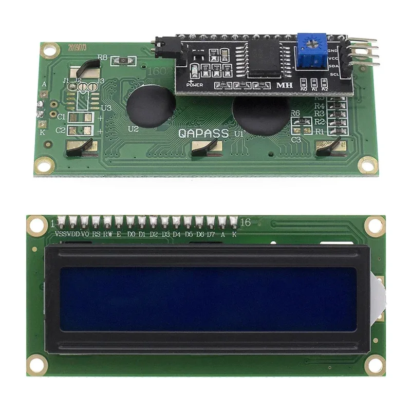 LCD1602 I2C LCD-Modul Blauer / Gelbgrüner Bildschirm 16x2 Zeichen – Bild 4