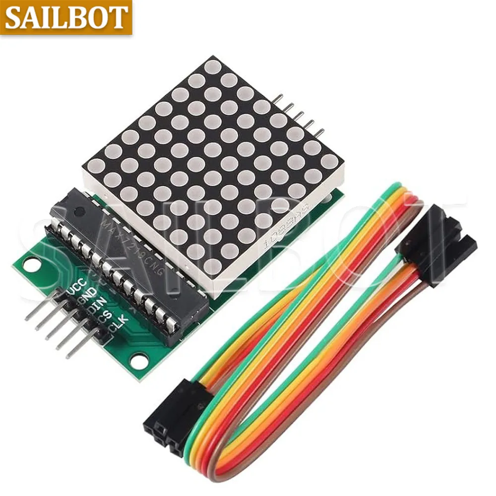 MAX7219 8*8 Dot Matrix Modul Rot Licht Mikrocontroller Modul Anzeige Modul MCU LED Display Steuer Modul