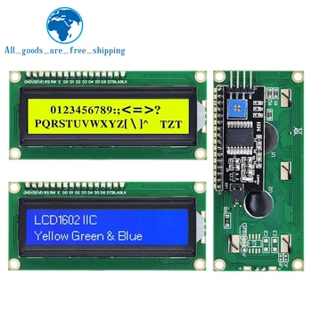 LCD1602 1602 LCD-Modul Blau/Gelb Grüner Bildschirm 16x2 Zeichen LCD-Display PCF8574T PCF8574 IIC