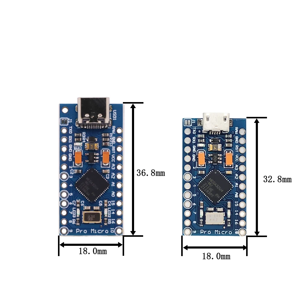 ATmega32U4 3,3 V 8 MHz Pro Micro 5 V 16 MHz Board Modul – Bild 5