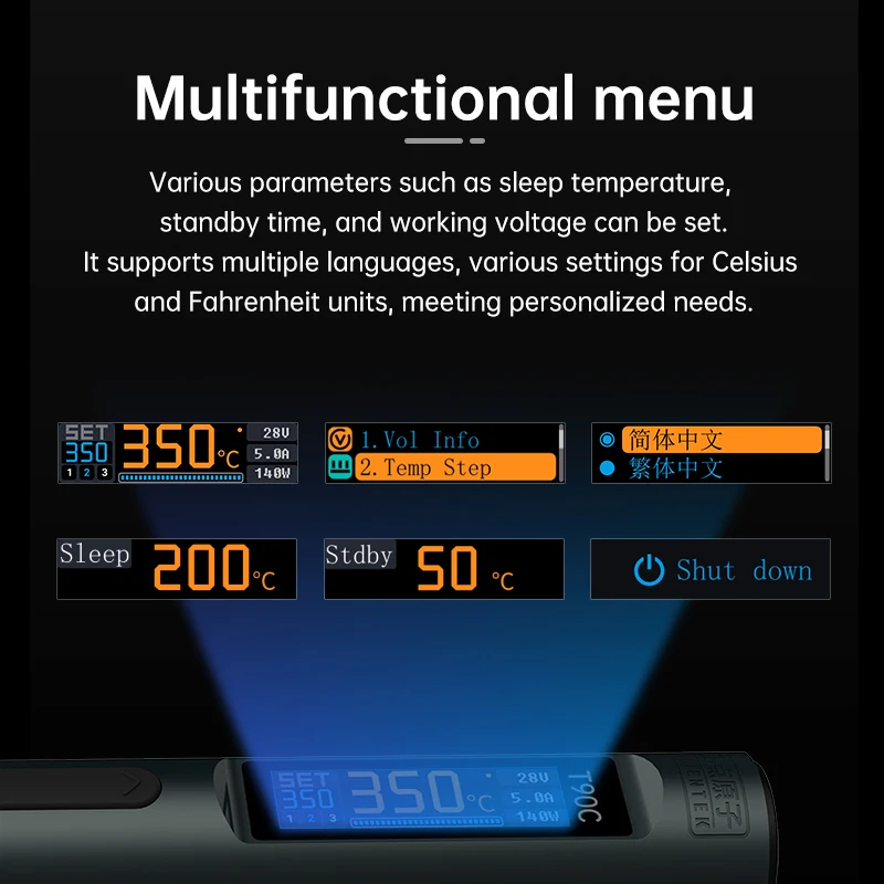 ALIENTEK T90B Intelligenter Lötkolben 140W Einstellbare Temperatur – Bild 2