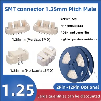 JST Pitch 1.25MM Male Pin Header Sockel Vertikal SMD Horizontal SMD 2/3/4/5/6/6/7/8/9/10/11/12 Pin (20 Stück)