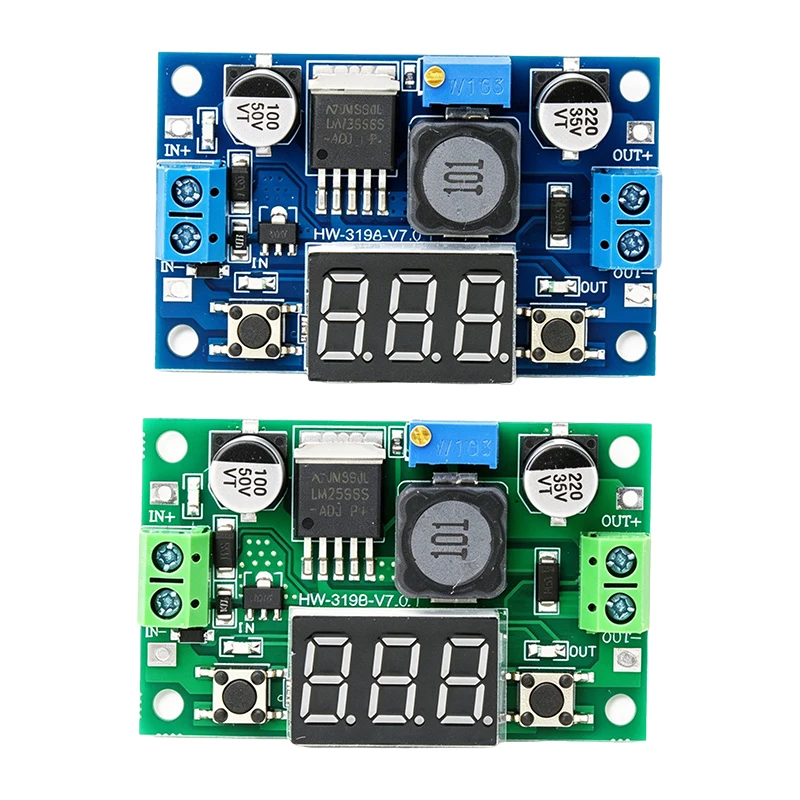LM2596 LM2596S Digitales Voltmeter Einstellbares DC-DC Buck Step-Down-Stromversorgungsmodul Breiter