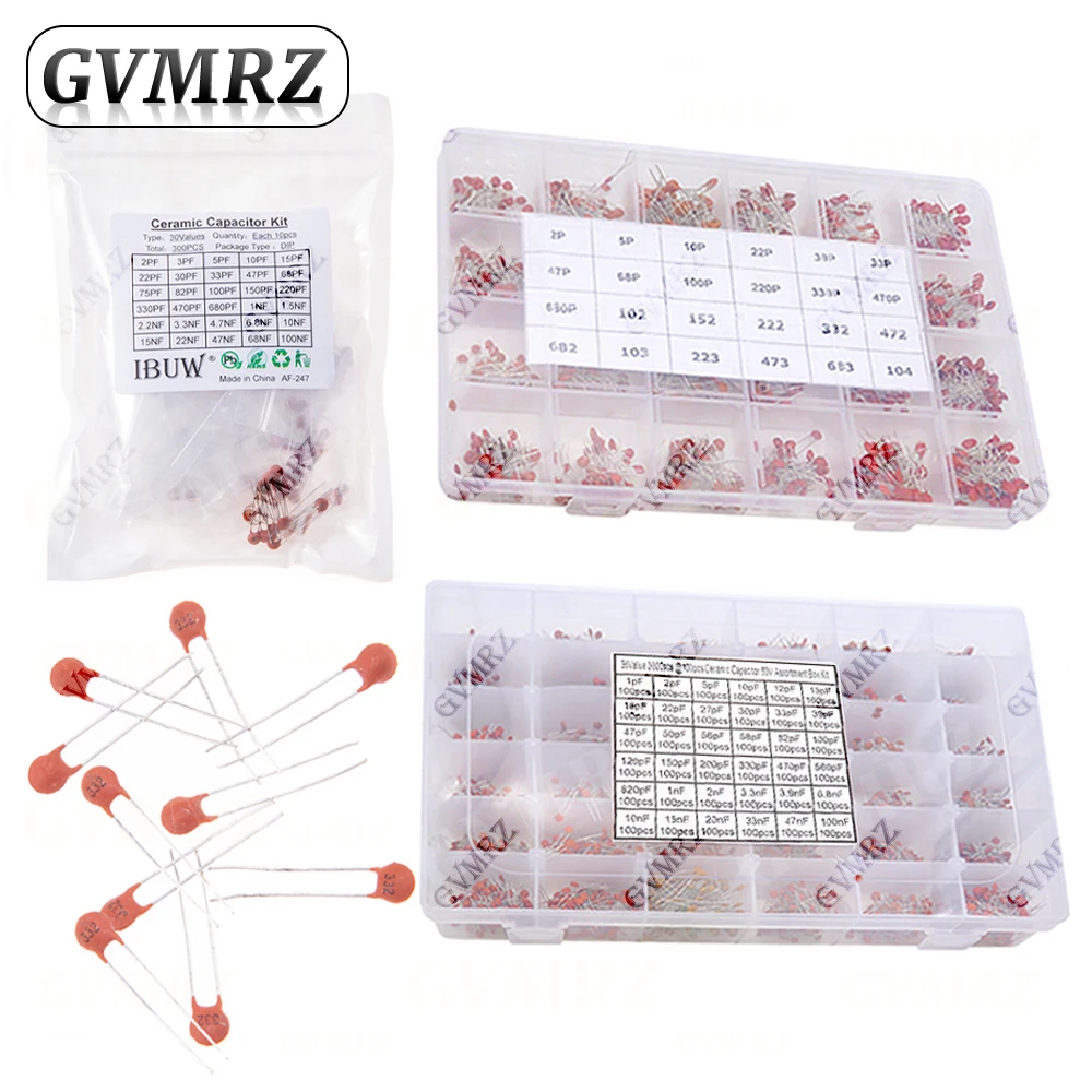 Keramik-Kondensatoren-Set Elektronische Komponenten Paket (300 Stück) – Bild 6