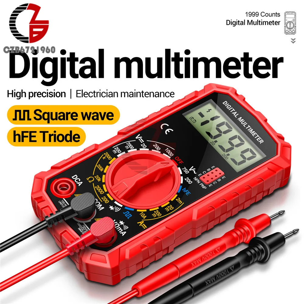 1999 Zählungen LED Digital Multimeter AC/DC Spannungs strom tester Volt Ohm Multi metro Tester Meter