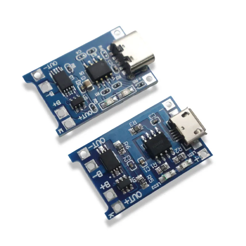 5V 1A 18650 TP4056 Lithium-Akku-Ladeplatte Lademodul Typ-C Micro-USB mit Schutzfunktion und Doppelfunktionen