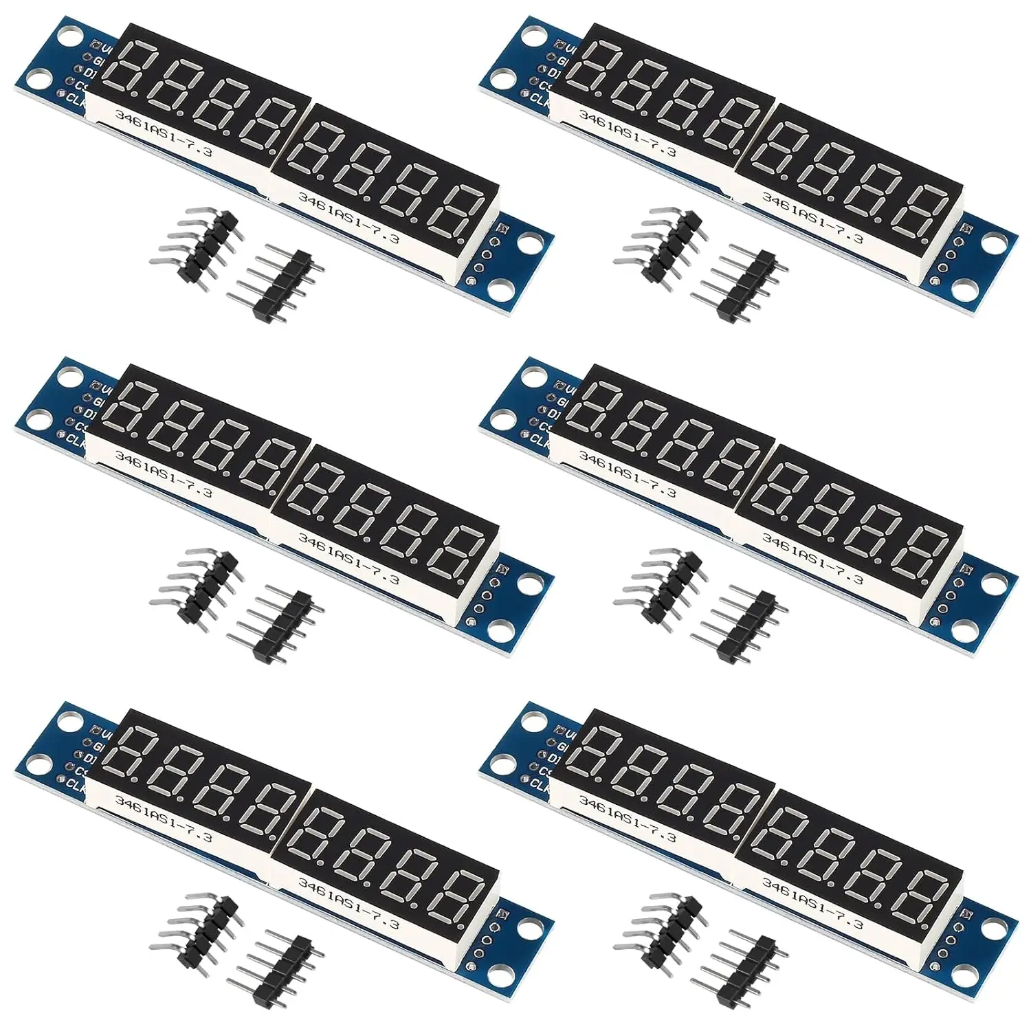 8-stelliges 7-Segment-MAX7219-Digitalsegmentmodul, sieben Abschnitte 8-Bit-LED-Anzeigröhre