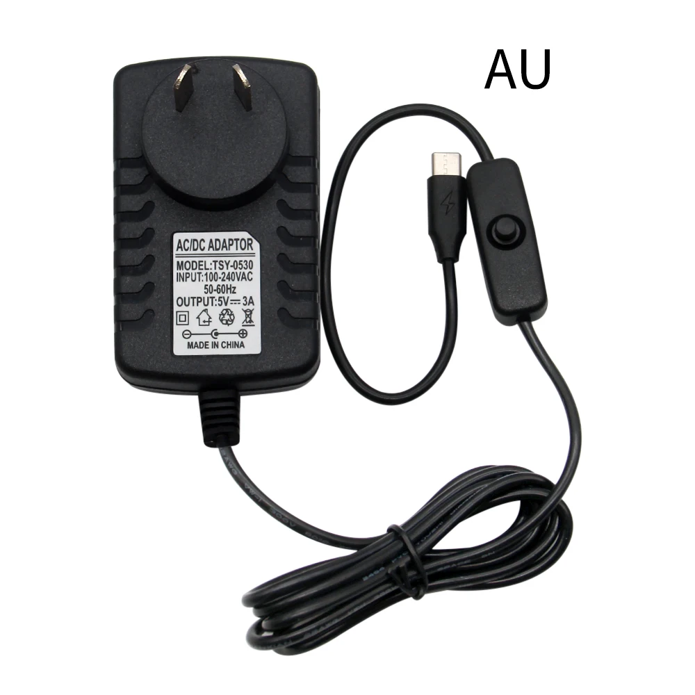 Raspberry Pi 4 Power Adapter 5V 3A Typ-C Mit AUF/OFF Schalter Taste EU – Bild 4