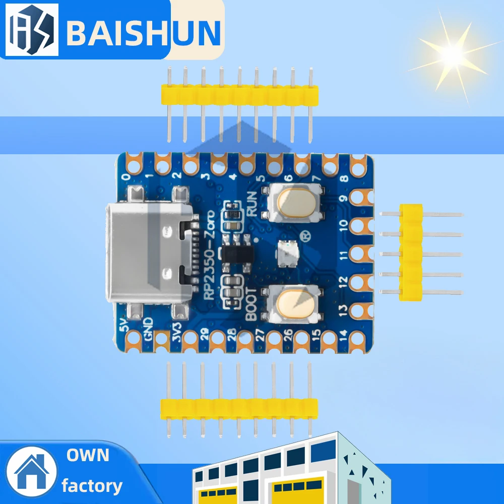 RP2350-Zero Mini-Entwicklungsboard RP2350 Basierend auf Raspberry Pi RP2350A Dual-Core mit integriertem 520KB