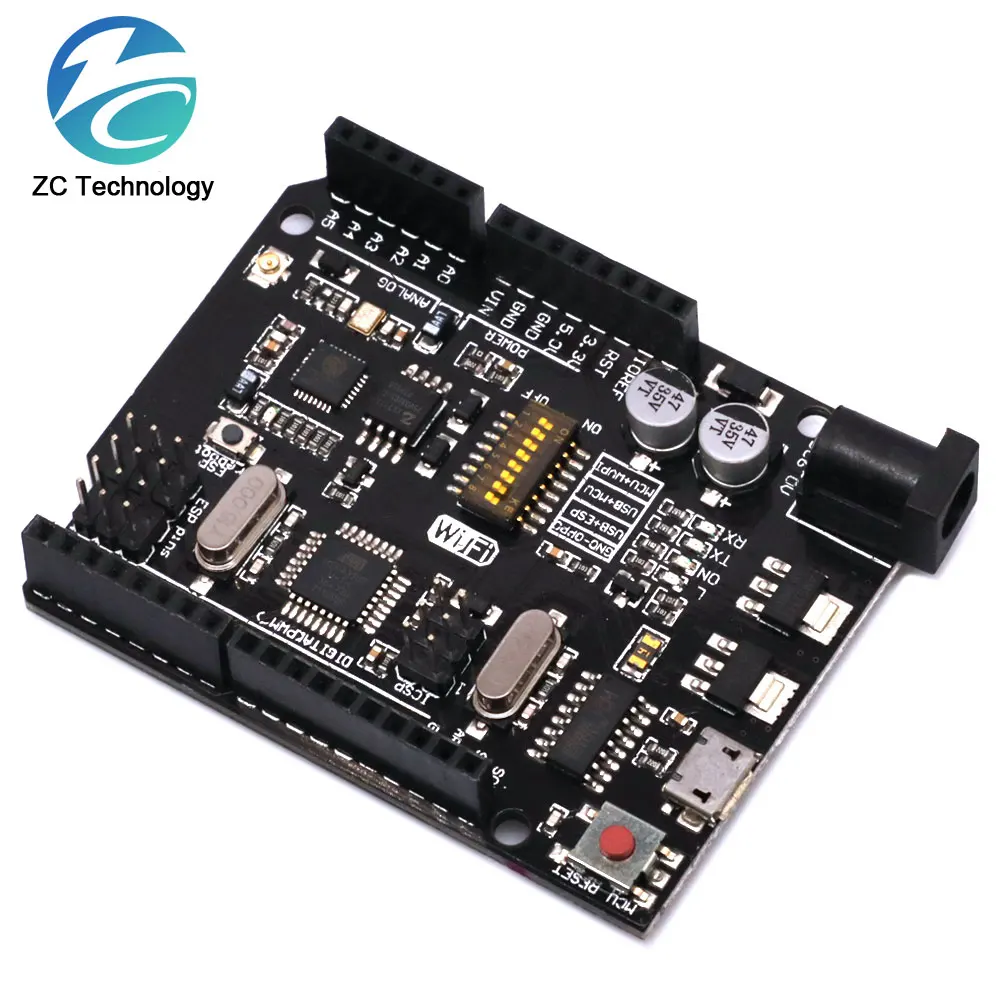 UNO + WiFi R3 ATmega328P + ESP8266 CH340 (32Mb speicher) 6V-9V USB-TTL – Bild 4