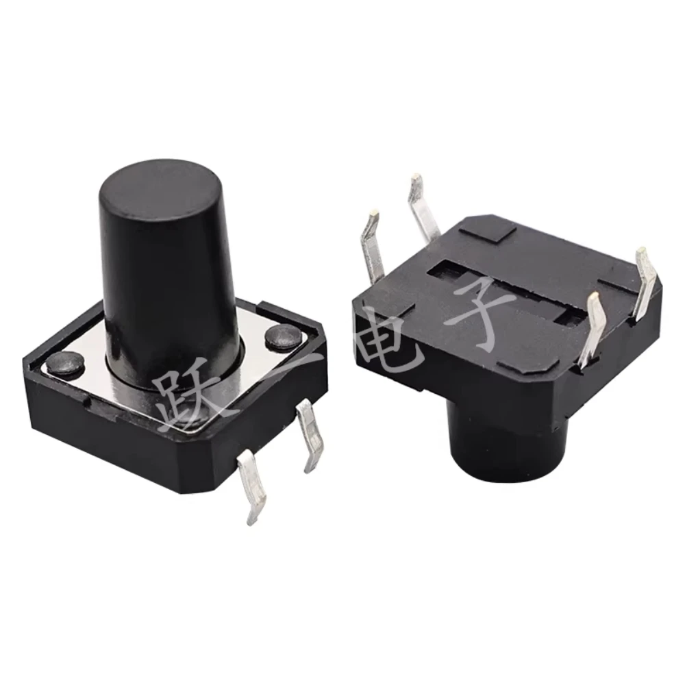 12x12x4,3-14mm 4-Pin Taktile Schalter Micro Push Button (50 Stück) – Bild 2