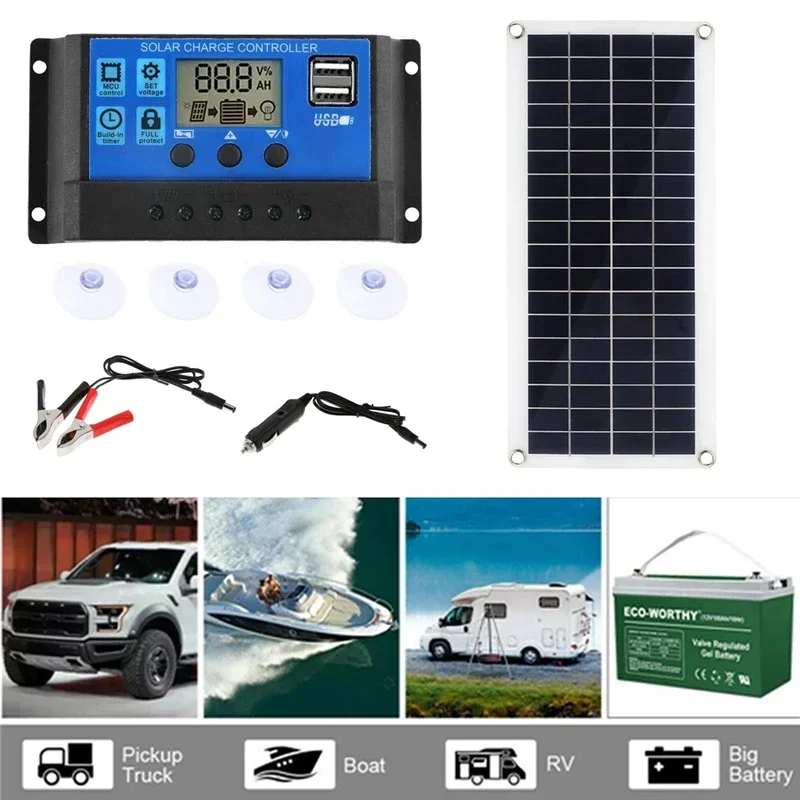 1000W Solarpanel 12V Solarzelle mit 60A 100A Controller Solarladung – Bild 2