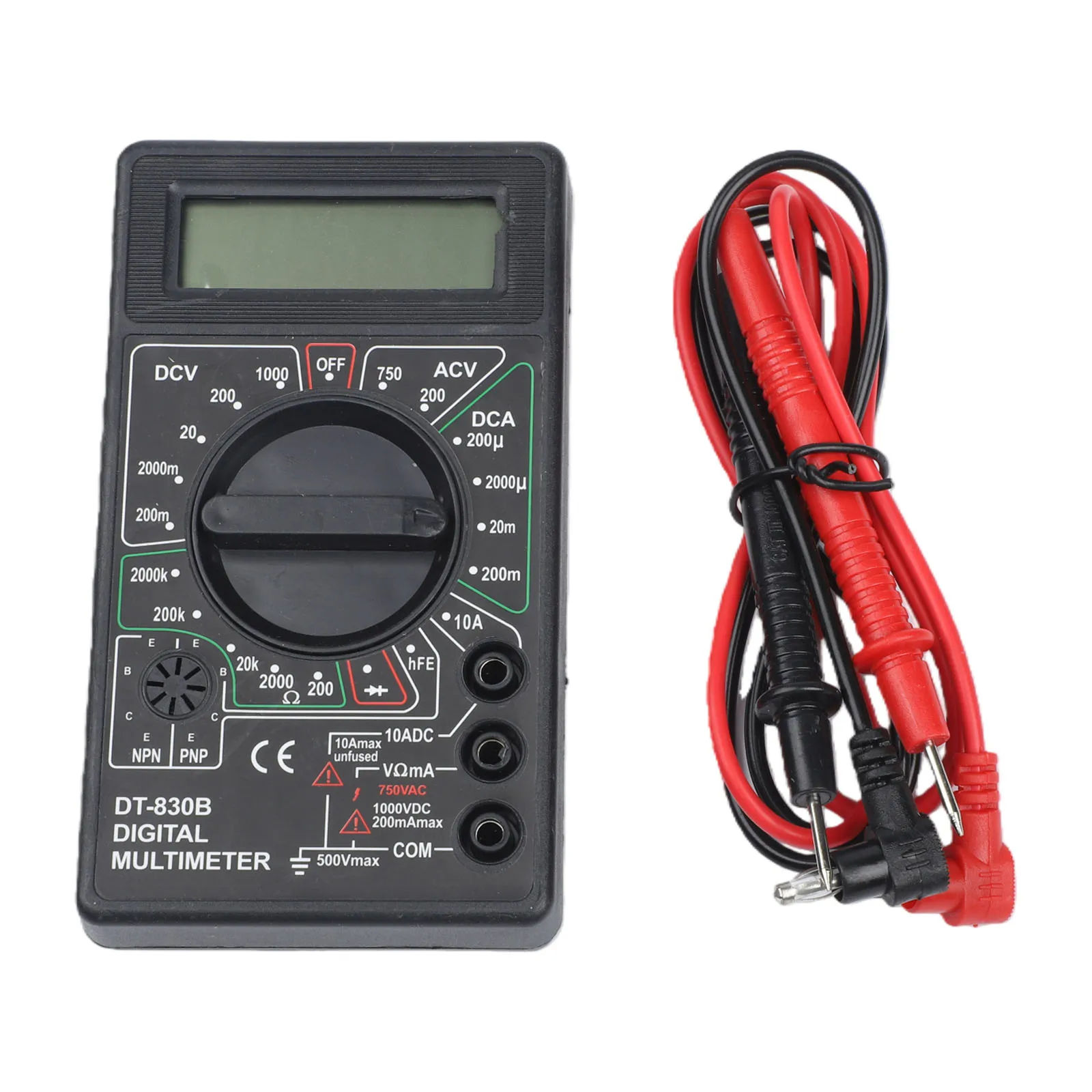 DT830B AC/DC LCD Digital-Multimeter zum Messen elektrischer Größen, tragbares Messgerät für private