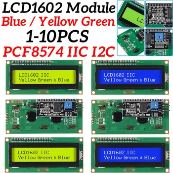 LCD1602 1602 LCD-Modul Blau/Gelb Grüner Bildschirm 16x2 Zeichen LCD-Display PCF8574T PCF8574 IIC