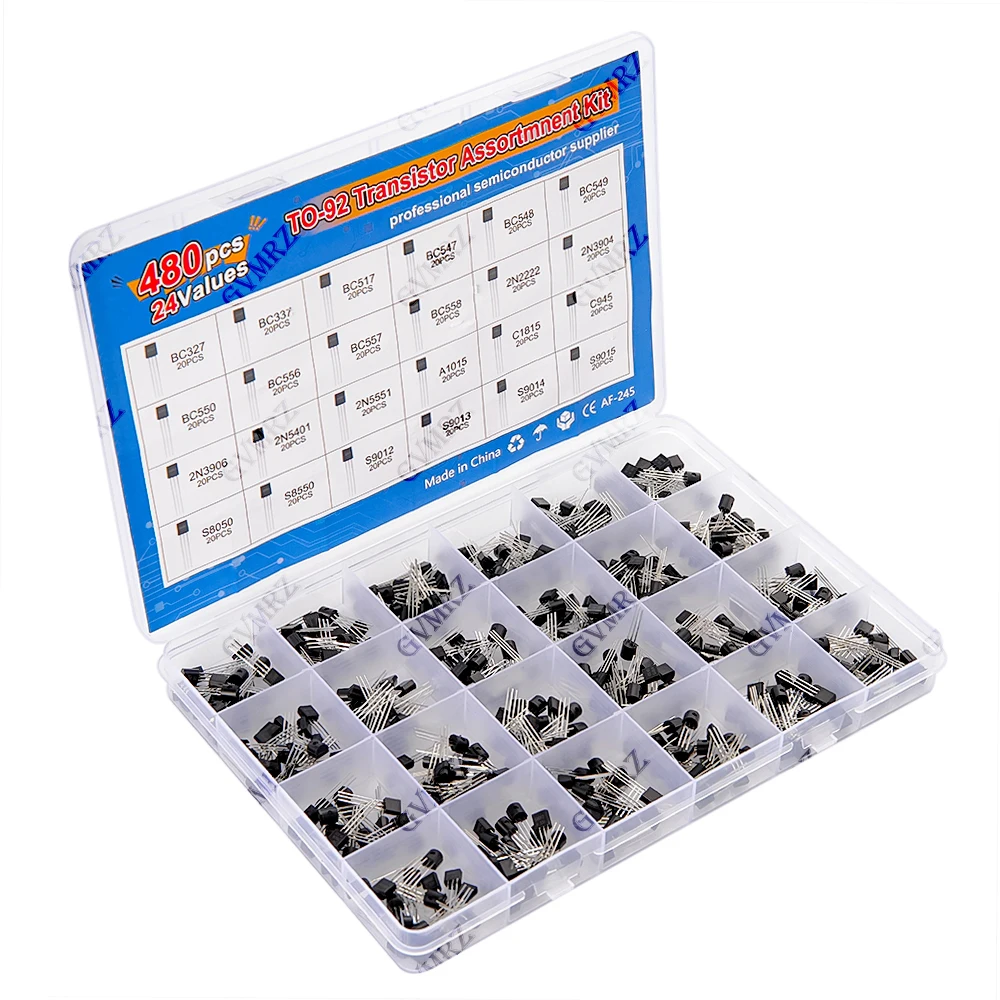 TO-92-Transistor-Sortiment-Set mit 24 Werten (480 Stück) – Bild 2