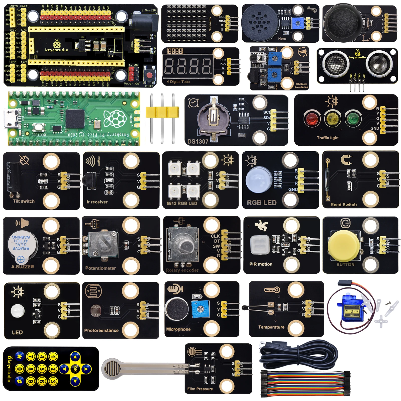 Keyestudio Raspberry Pi Pico 37/24/42 in 1 Sensor Kit Für Raspberry Pi – Bild 2