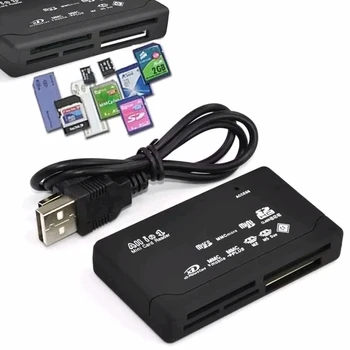 USB 2.0 All-in-One-Mini-Speicherkartenleser, multifunktionaler Kartenleser, 480 Mbit/s, Tf, M2, Xd, CF, Micro
