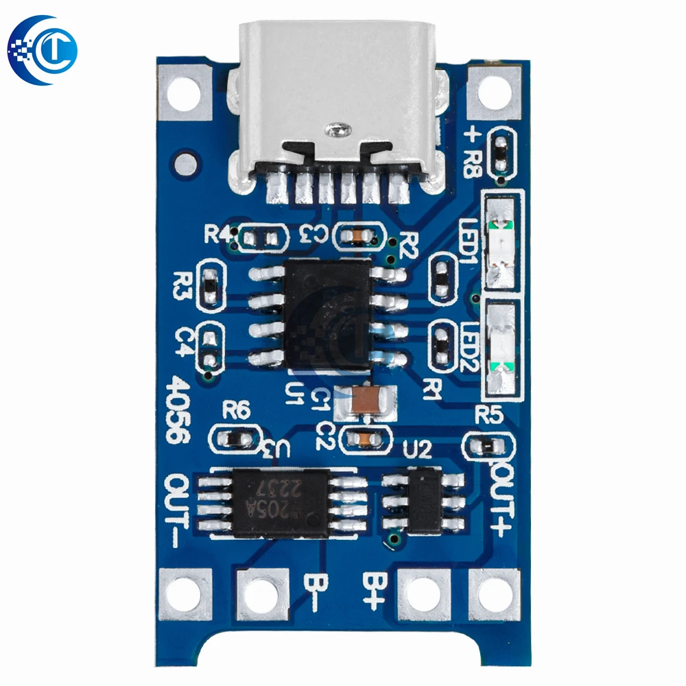 TP4056 5V 1A Micro USB Typ-C 18650 Lithium-Batterielademodul mit Lade – Bild 2
