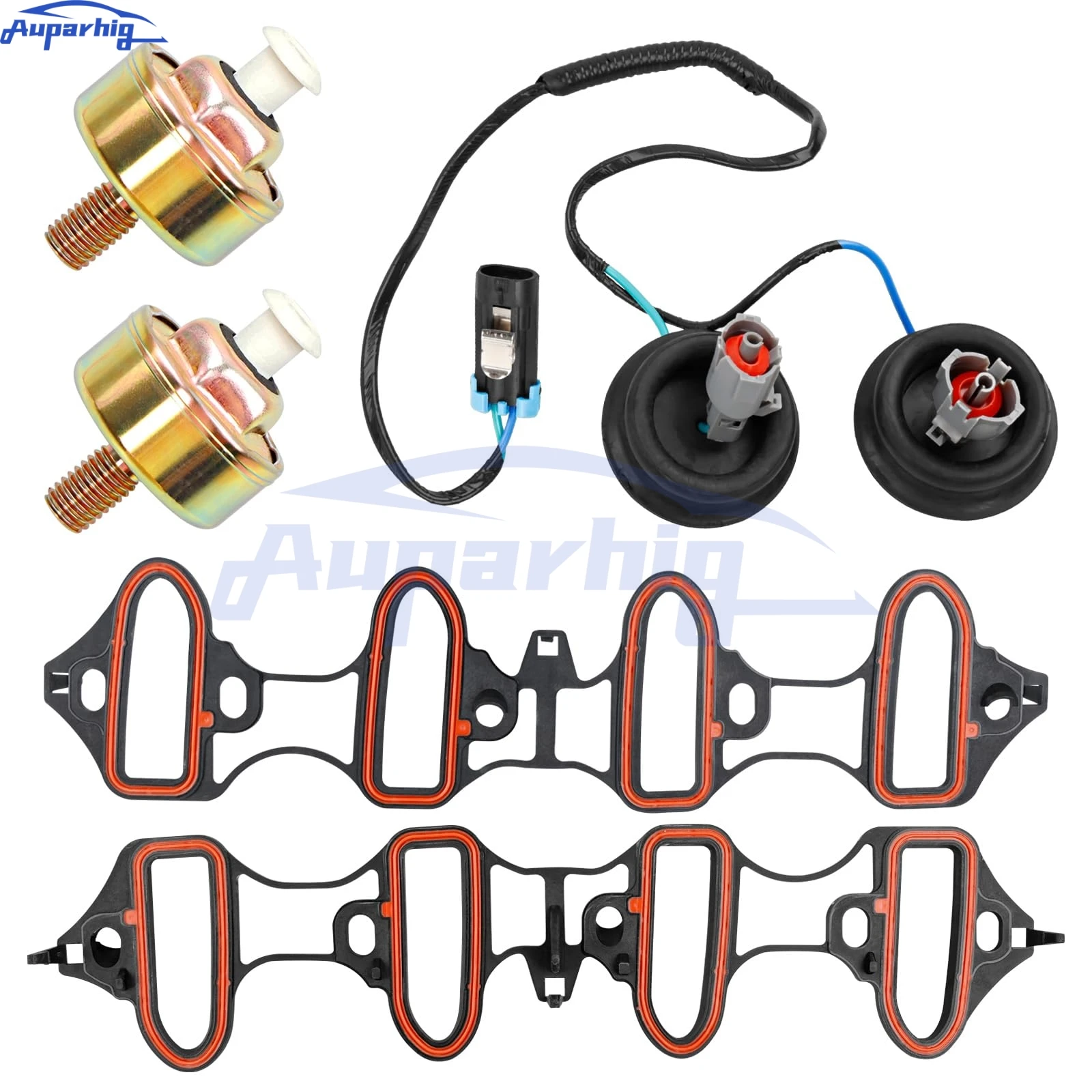 QTGYCND Neues 1Set 12601822 Klopfsensor-Kabelbaum-Kit für Chevrolet GMC Sierra Cadillac Buick Rainier Hummer