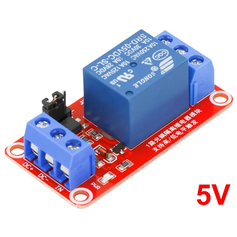 Relaismodul 1, 2, 4, 6, 8 Kanäle, 5 V, 12 V, 24 V, Relaismodulplatine mit Optokoppler-Unterstützung, High