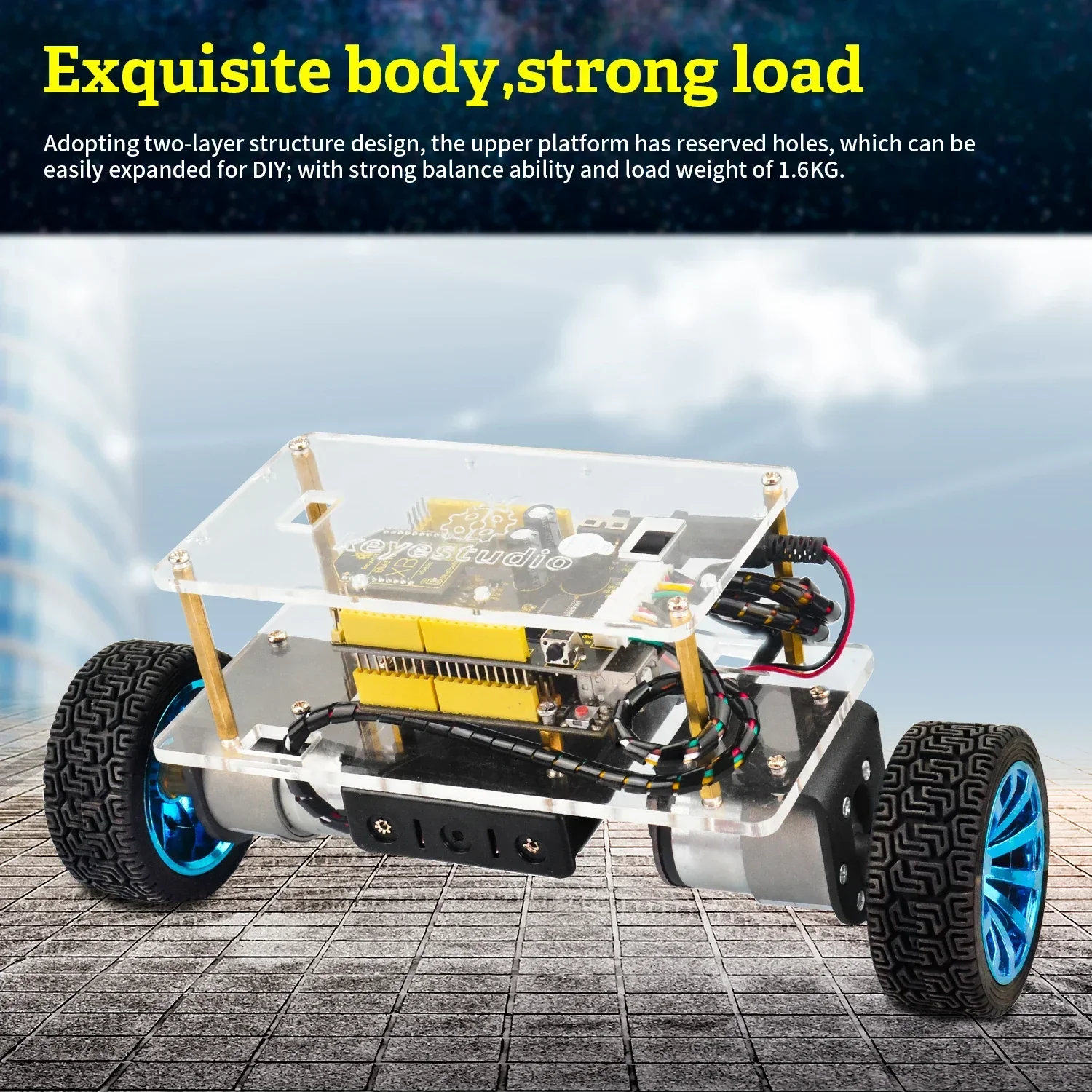Keyes Selbstbalancierendes Auto-Bausatz Smart Roboter-Auto-Set DIY – Bild 5