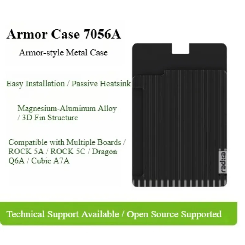 Radxa Armor Case 7056A, passiver Kühlkörper, Aluminium – Bild 5