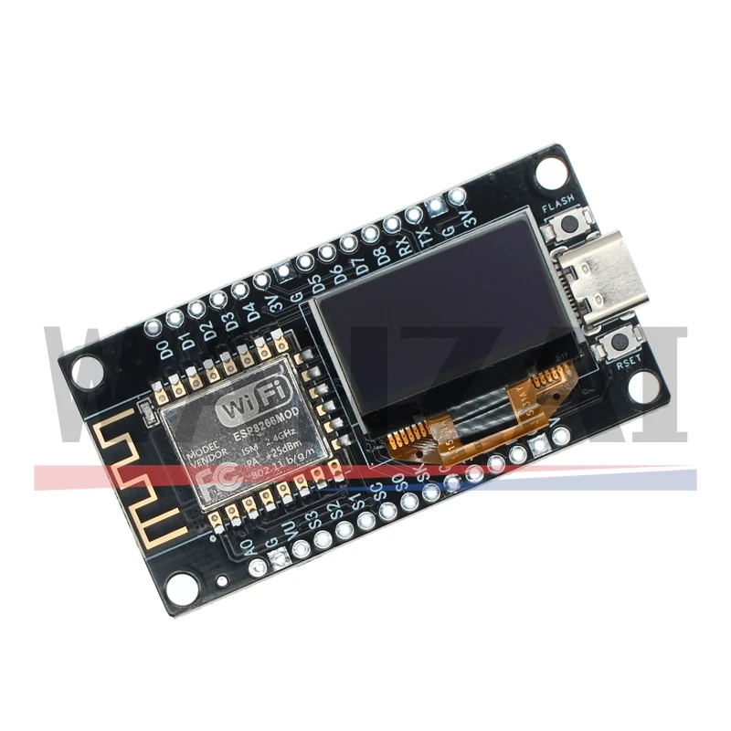 NodeMCU ESP8266 Entwicklungsboard mit 0,96 Zoll OLED-Display CH340G – Bild 4