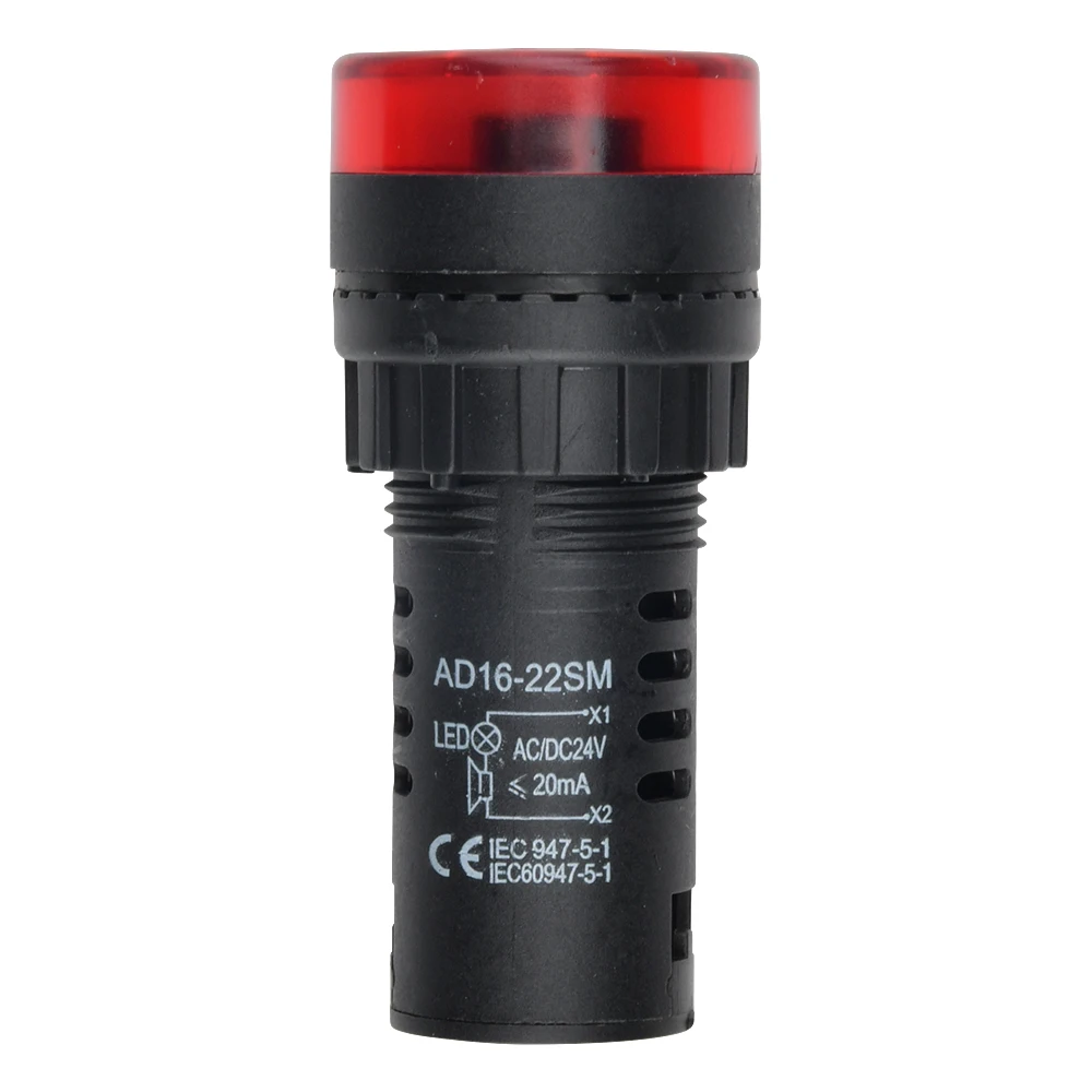 Summer AD16-22SM Strobe Buzzer Alarm Kontrollleuchte Ton AC DC 12V 24V – Bild 2