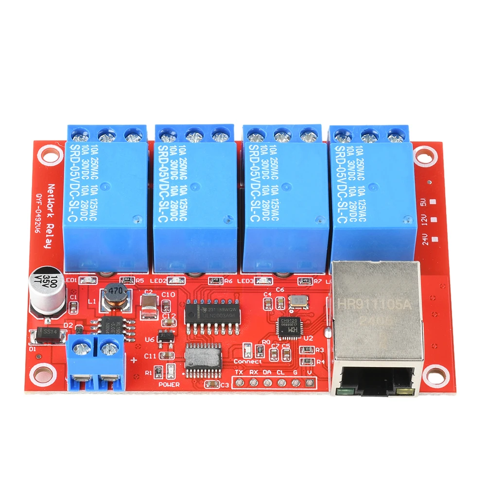 Relaismodul 4/8 Kanal 5V 12V 24V TCPIP Netzwerk-Relaismodul – Bild 2