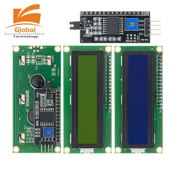 LCD1602 1602 LCD-Modul Blau/Gelb Grüner Bildschirm 16x2 Zeichen LCD-Display PCF8574T PCF8574 IIC