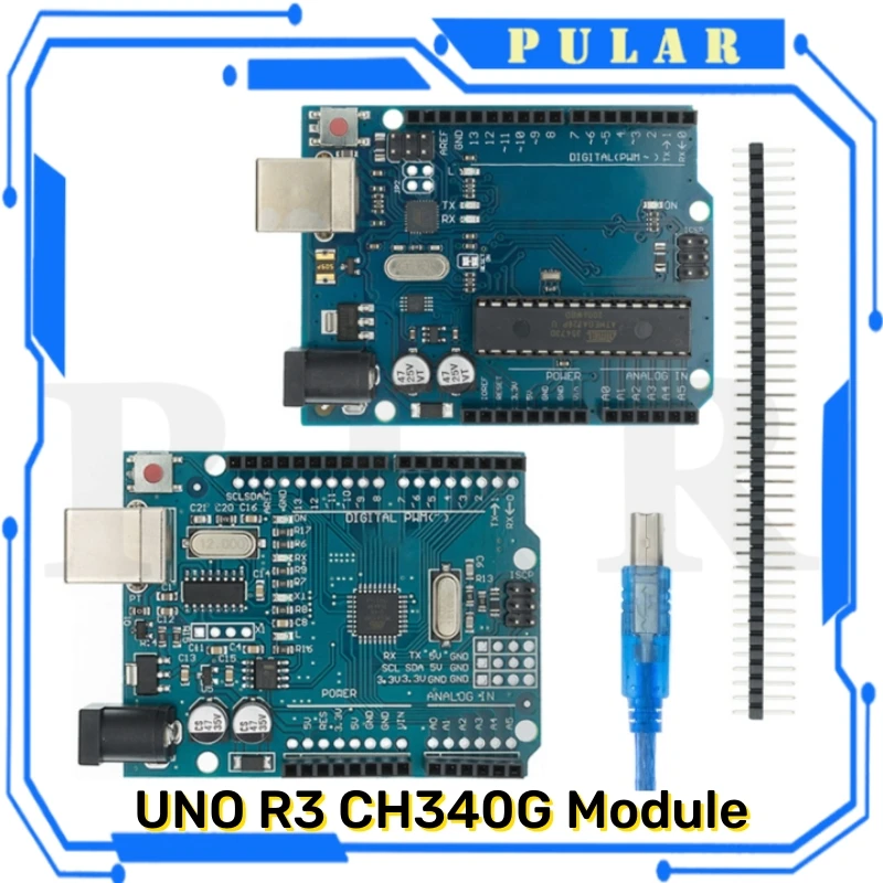 PLR UNO R3 Entwicklungsboard mit geradem Pin-Header-Kabel ATmega328P – Bild 3
