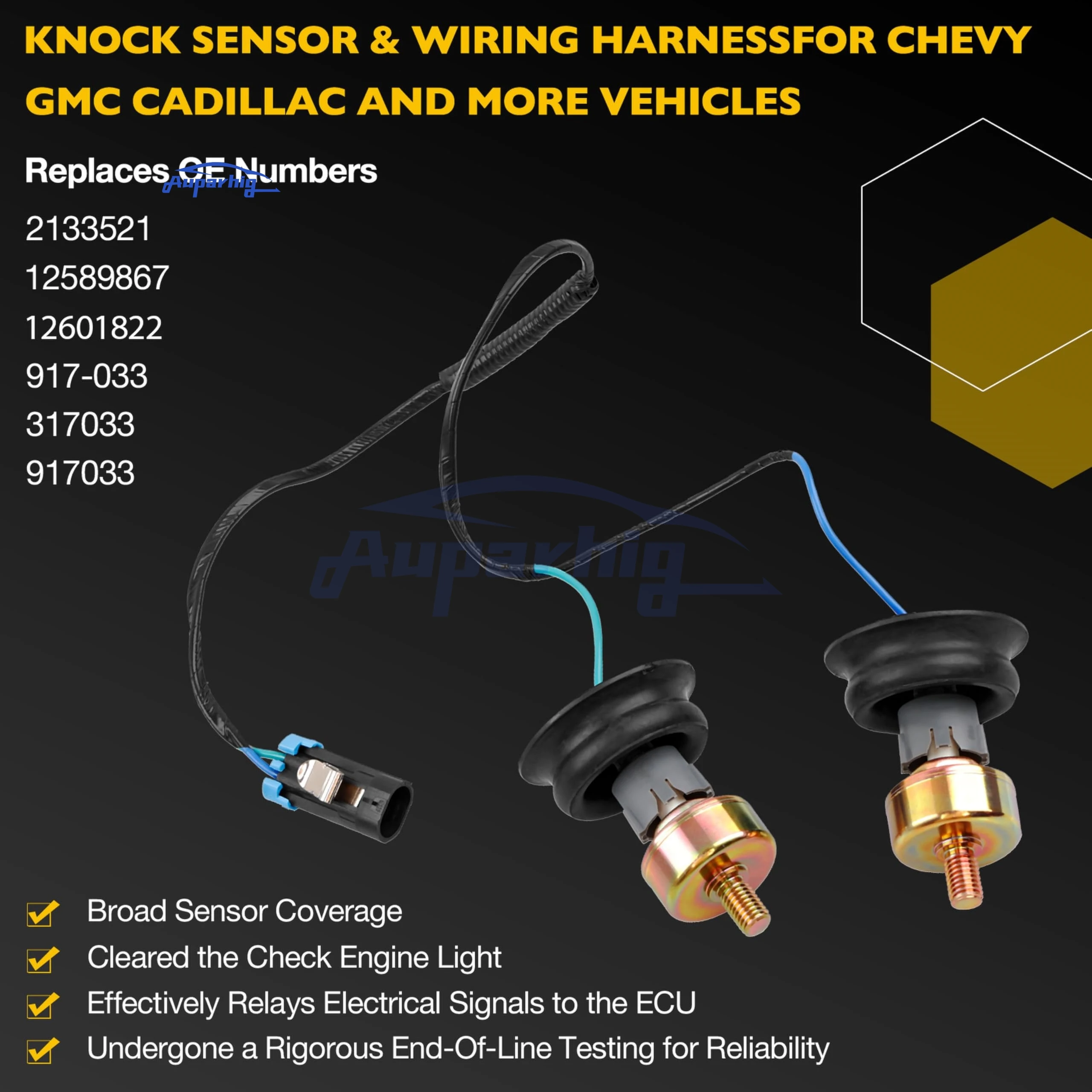 QTGYCND Neues 1Set 12601822 Klopfsensor-Kabelbaum-Kit für Chevrolet – Bild 6