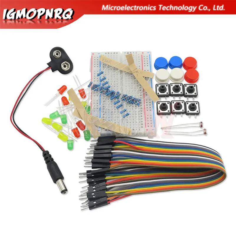 Starter-Kit für uno r3 Mini-Steck brett LED-Überbrückung draht knopf für Arduino DIY-Kit