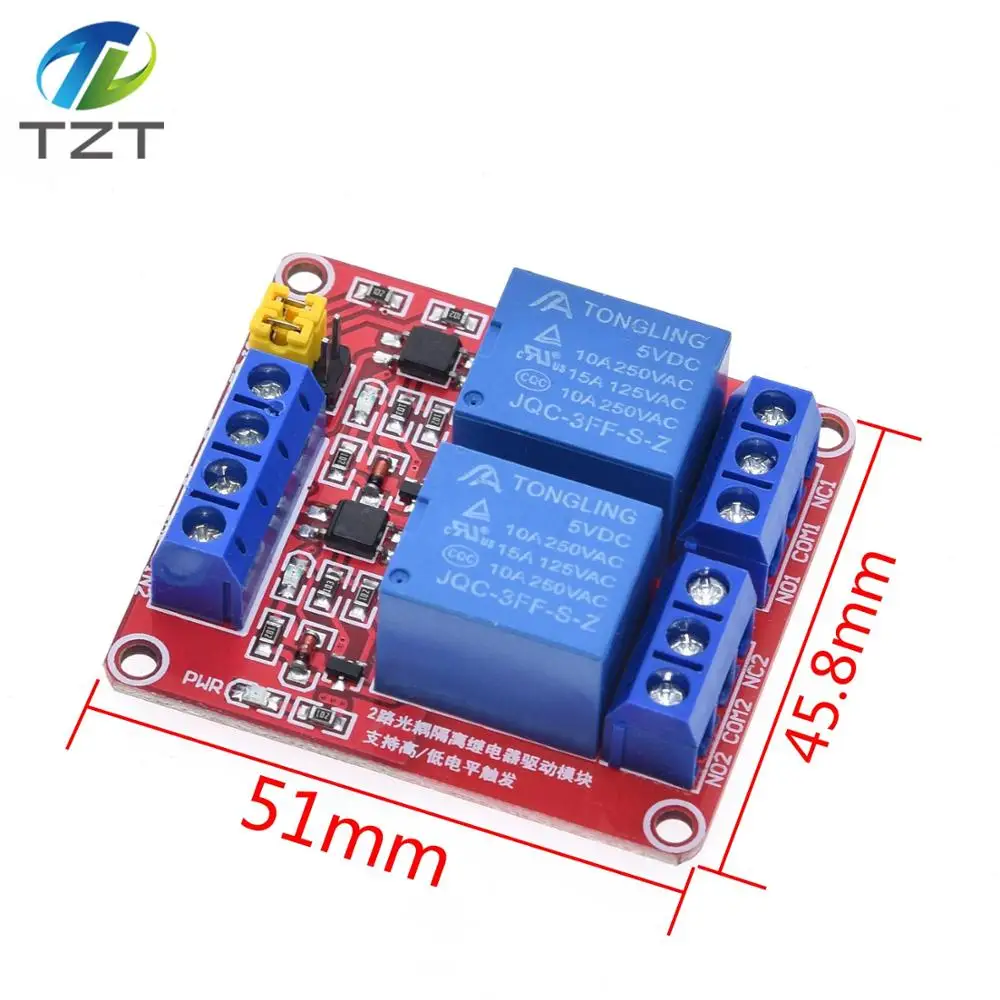 DIYTZT 1 Stück 1 2 4 8 Kanal 5V Relaismodul-Platine mit Optokoppler – Bild 3