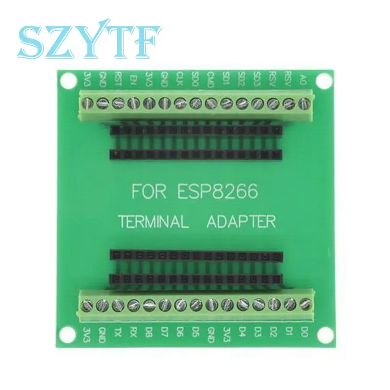 Der ESP8266-Erweiterungsplatinen-Terminaladapter ist mit dem NODEMCU V2 GPIO Led MCU Development Board