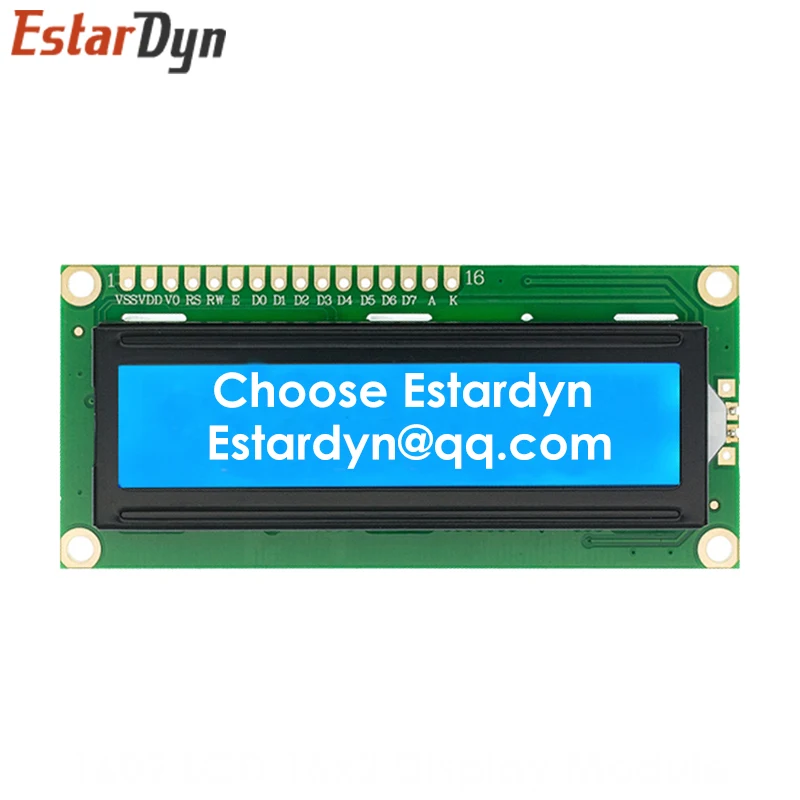 LCD1602 1602 LCD-Modul Blauer / Gelbgrüner Bildschirm 16x2 Zeichen – Bild 3