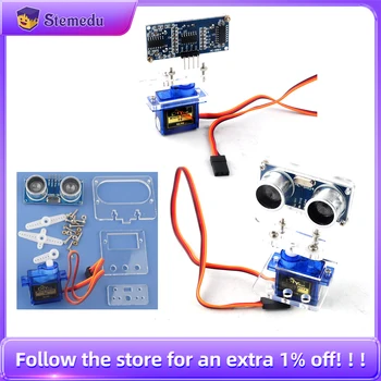HC-SR04 Ultraschall-Abstandssensor-Entfernungserkennungsmodul + DIYmall 9G 180-Grad-Mini-RC-Servo