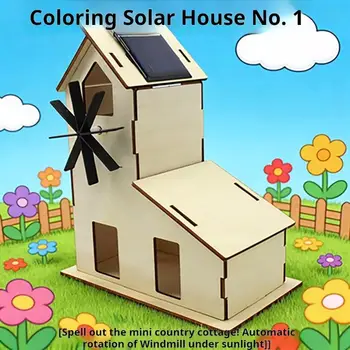 Solar Power Windmühle Holz Handwerk Kits Für Kinder Pädagogisches Lernen Wissenschaft Experiment Spielzeug