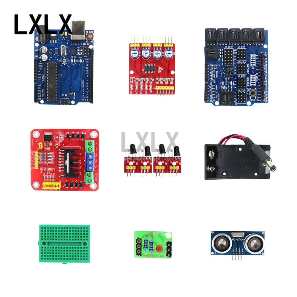 UNO R3 4WD Smart Robot Car Kit mit Ultraschall, Line Tracking – Bild 2