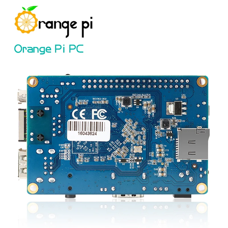 Orange Pi PC H3 1GB mit schwarz/weißem Gehäuse, 5V3A Typ-C – Bild 2