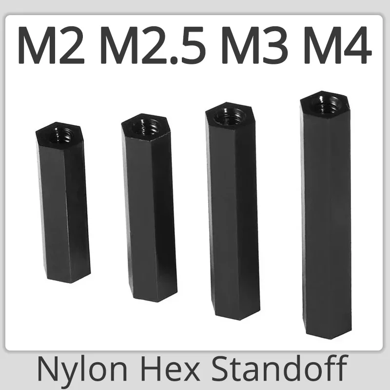 M2 M2,5 M3 M4 Schwarz Weiß Nylon Sechskant-Abstandsschraube PC Compuer – Bild 4