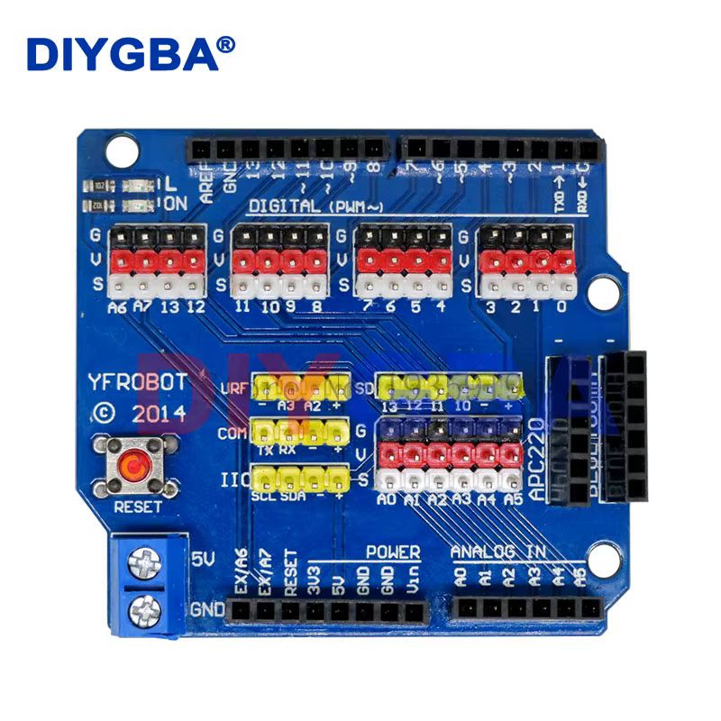 V5 Sensor Shield Erweiterungsplatine Schild für Arduino UNO R3 V5.0 Elektronikmodul Sensor Shield V5