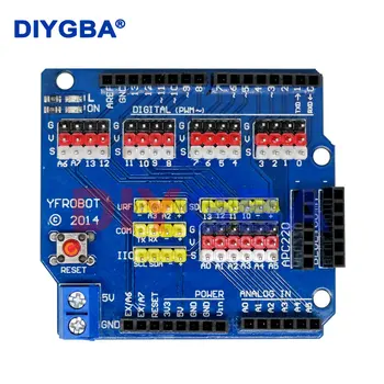 V5 Sensor Shield Erweiterungsplatine Schild für Arduino UNO R3 V5.0 Elektronikmodul Sensor Shield V5