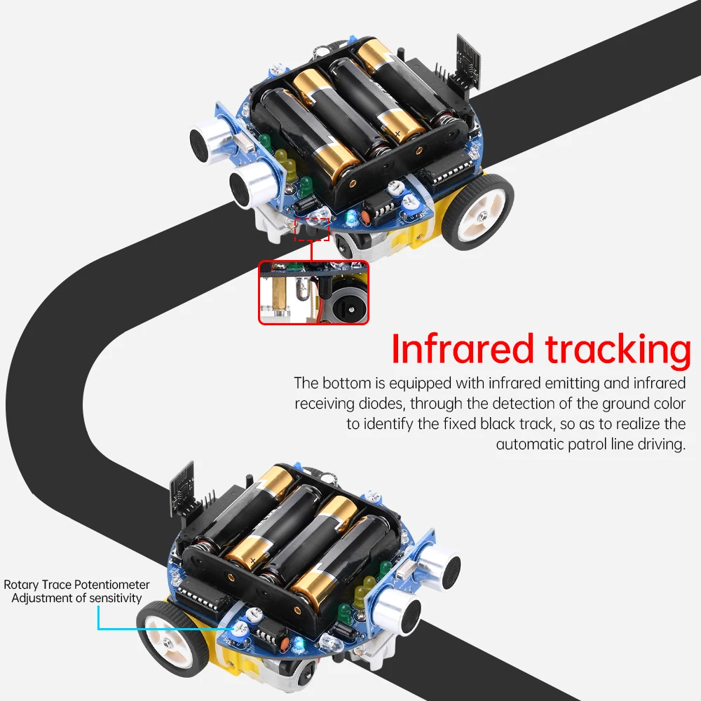 51 mcu Smart Car Ultraschall Hindernis vermeidung Auto Tracking – Bild 3
