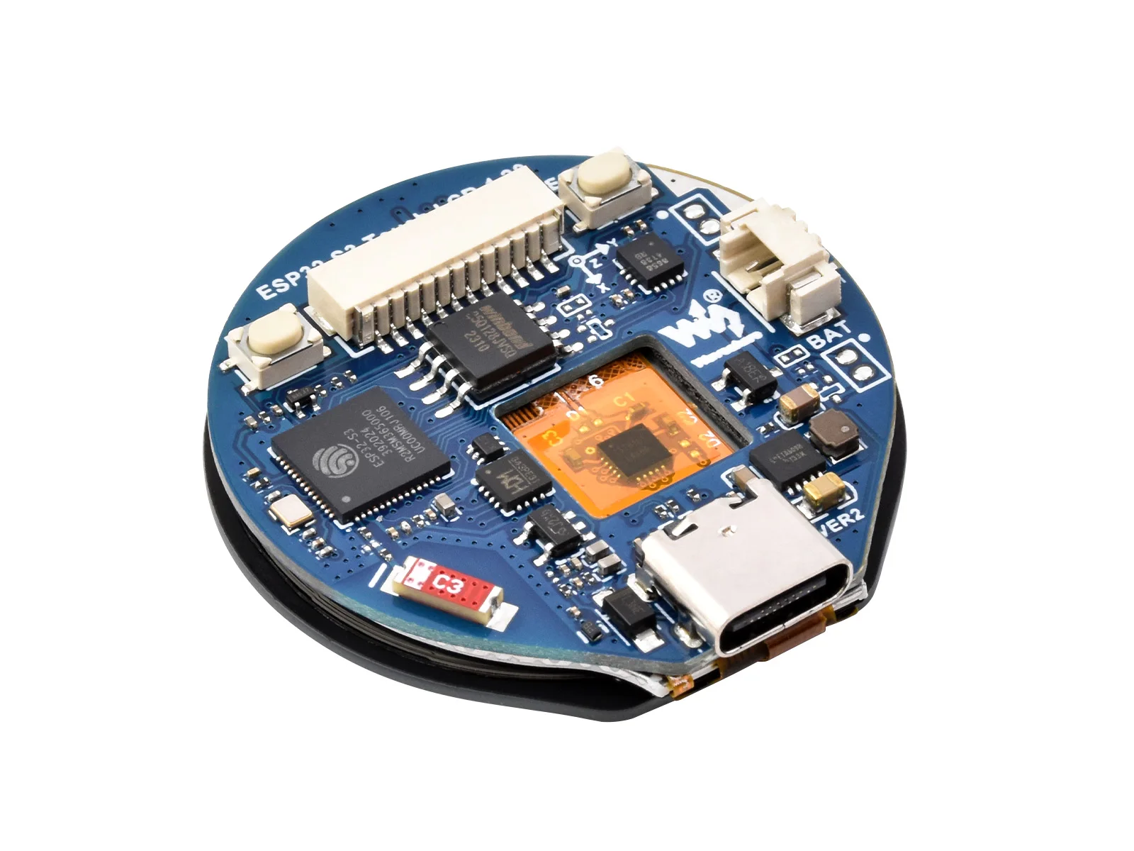 ESP32-S3 Entwicklungsboard mit 1,28 Zoll Rundem Touch-LCD, Kompakter – Bild 4