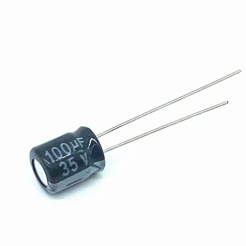35 V 100 UF Elektrolytkondensatoren | 6*7mm Größe | 100 UF 35 V Bewertung | Zuverlässig (50 Stück)