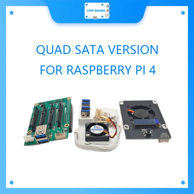 DUAL/QUAD SATA HAT FÜR RASPBERRY PI 4 ODER RASPBERRY PI 3/3B+